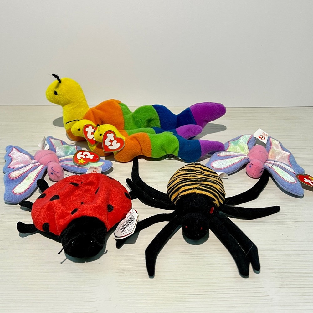 BUGS!! 7 Ty Beanie Babies Bugs